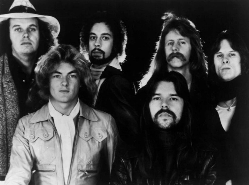 Seger (bottom right) and the Silver Bullet Band in 1977 