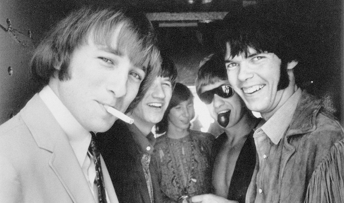 The band in 1966, with, from left: Stephen Stills, Richie Furay, Bruce Palmer, Dewey Martin and Neil Young