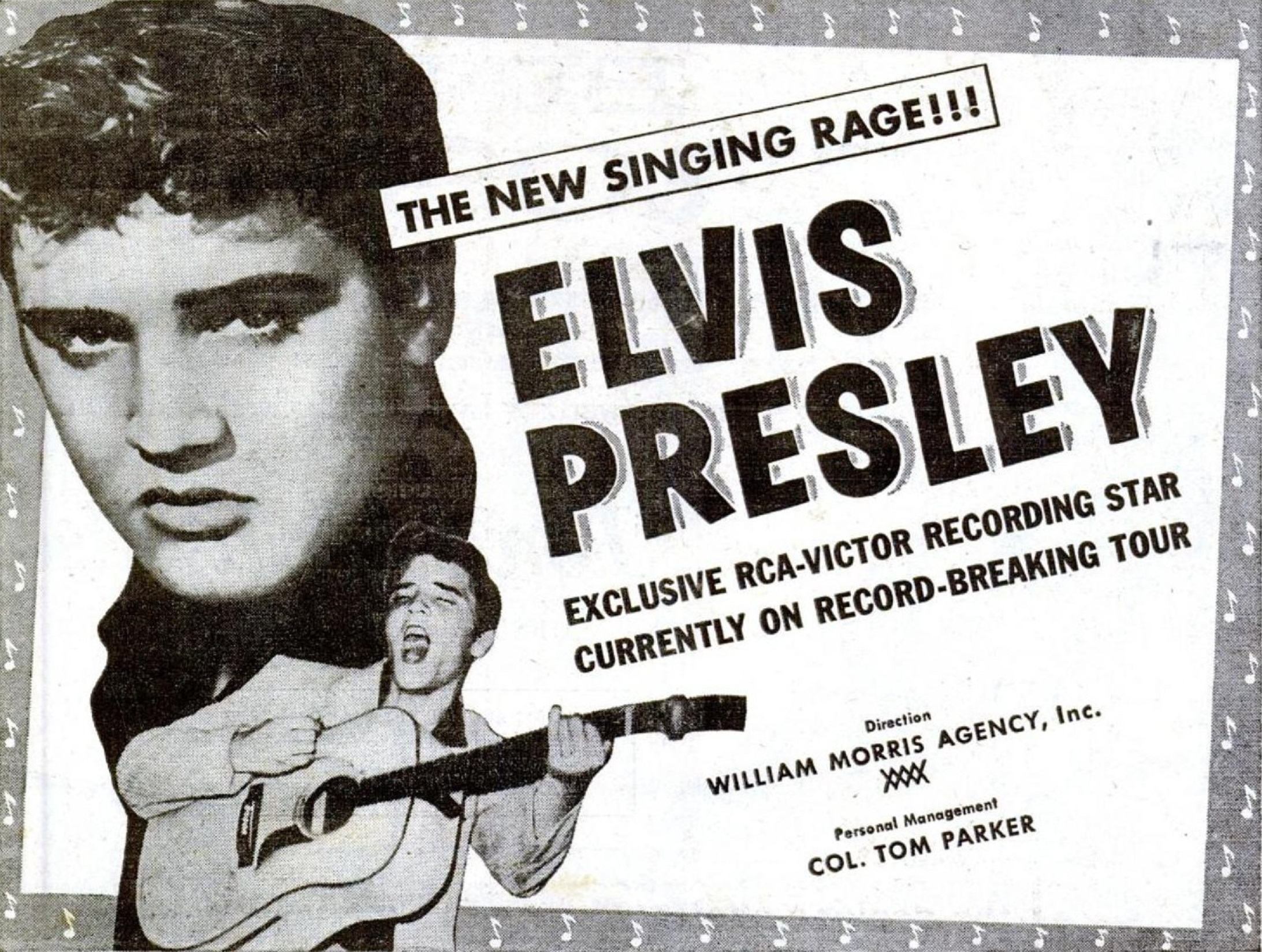 billboard advertisement for Elvis Presley, 10 March 1956