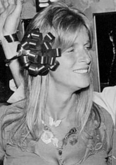 Linda McCartney at the Los Angeles Forum Club during the 1976 Wings Over America tour