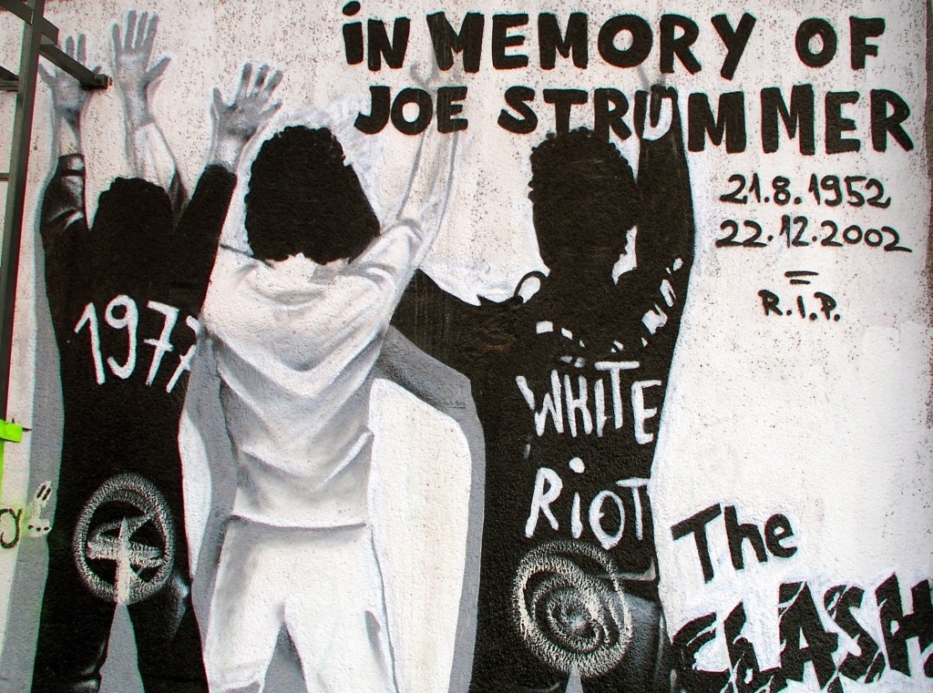 Graffiti in Rijeka, Croatia commemorating Joe Strummer
