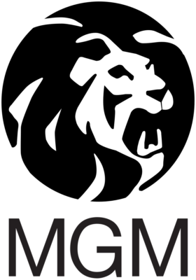 MGM Records logo of a black lion with white background image