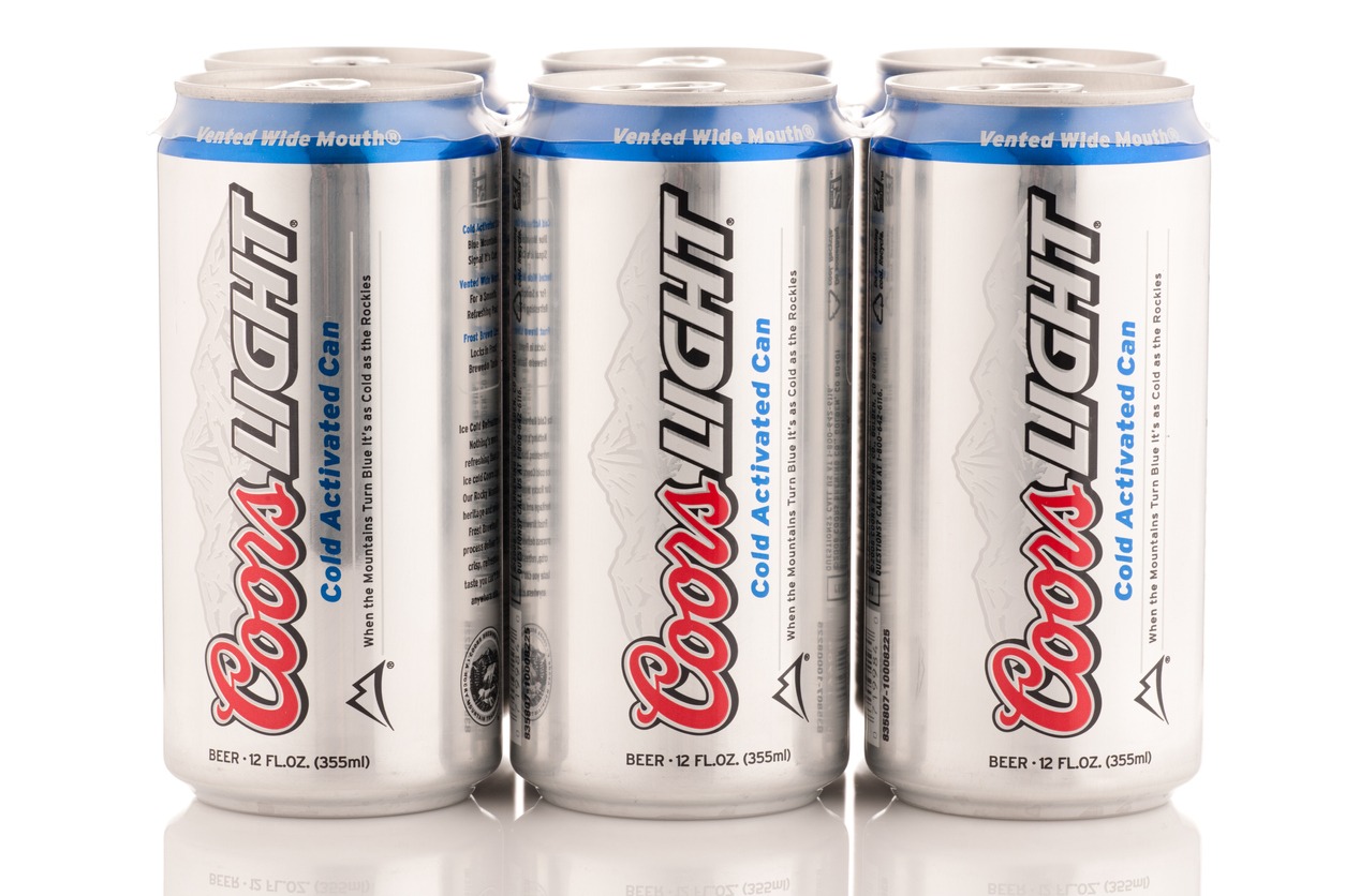 a pack of Coors Light cans