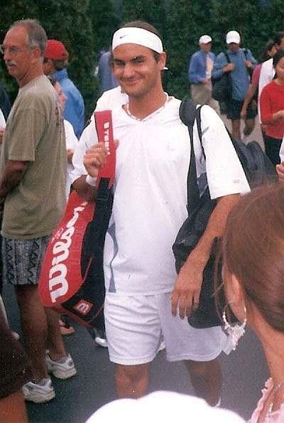 Roger Federer at the 2002 US Open