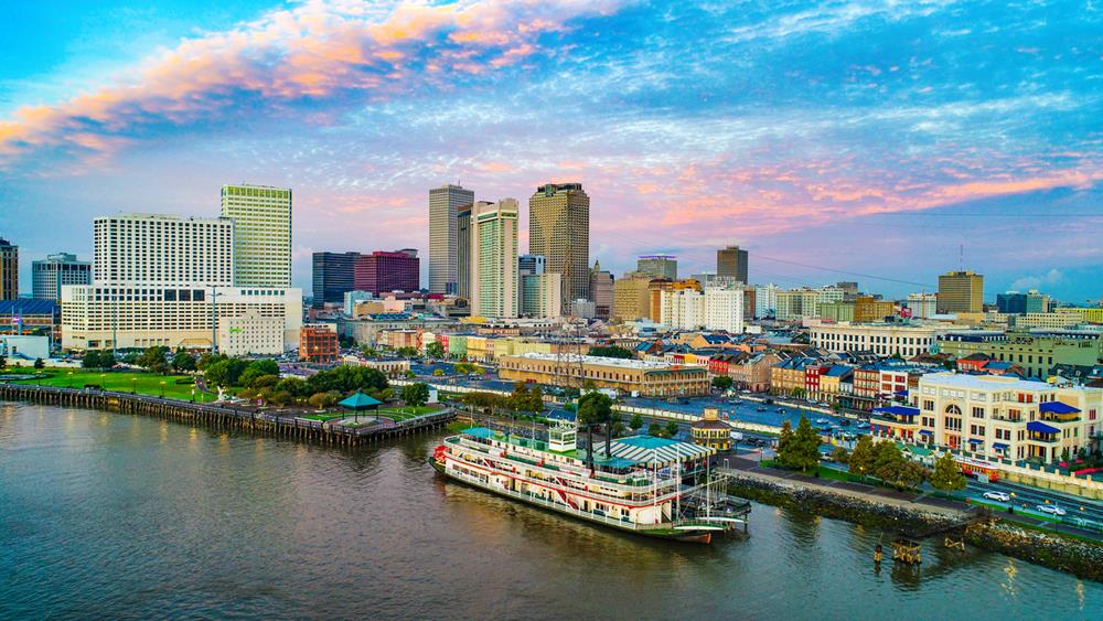 skyline of New Orleans, Louisiana where Johnny Adams was born