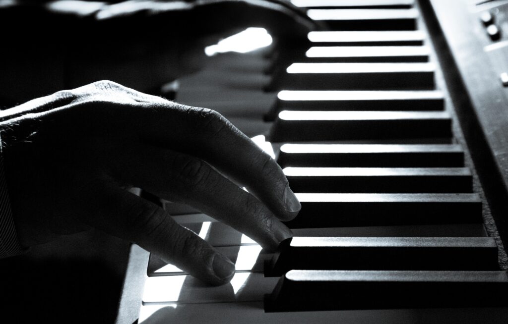 A person playing the piano image