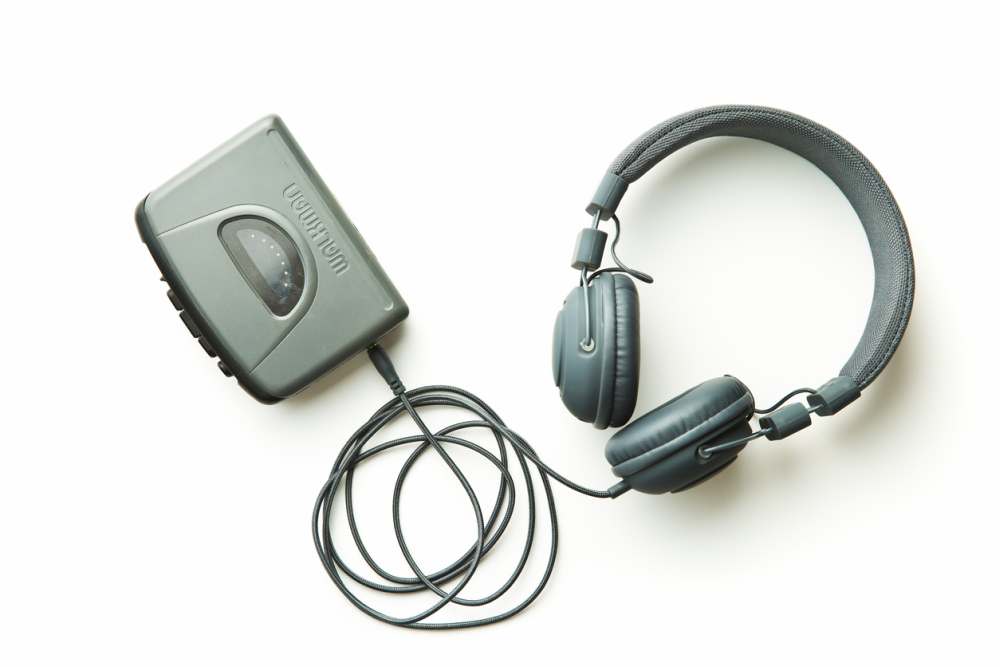 Vintage Walkman and headphones