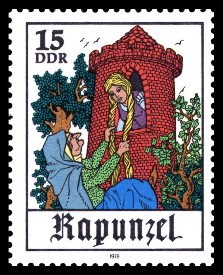 German Stamp with Repunzel