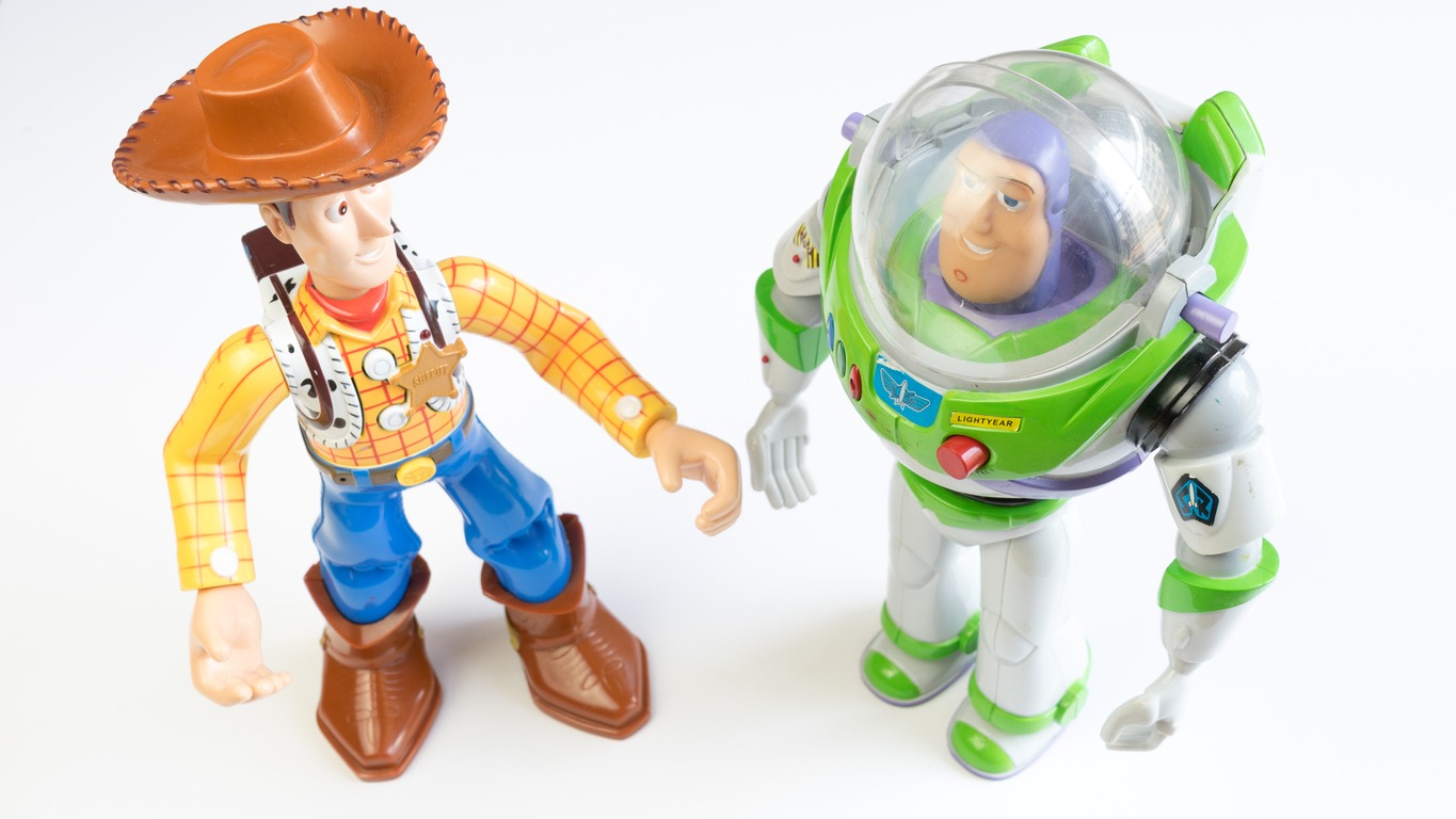 Woody and Buzz Lightyear toys