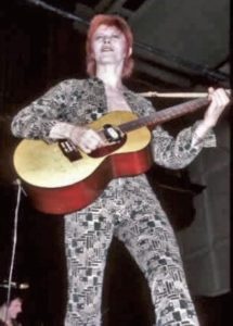 David Bowie during Ziggy Stardust Tour in early 1970s