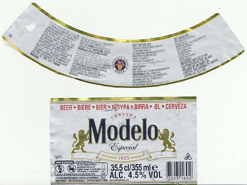 Cerveceria Modelo beer labels