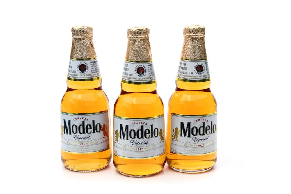 Three bottles of Modelo Especial