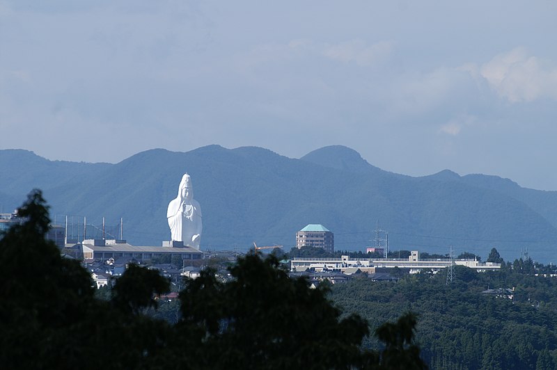 An image of The Sendai Daikannon statue in Sendai, Japan