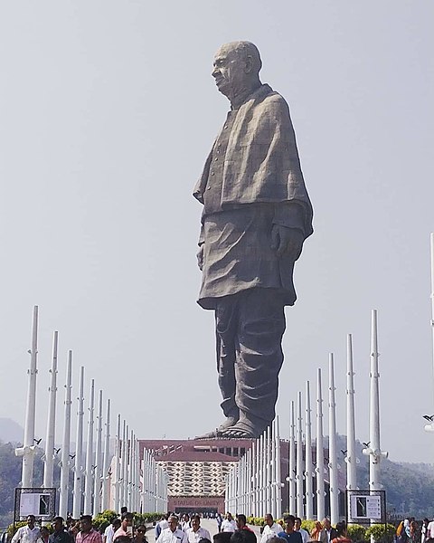 The Statue of Unity in India, the tallest statue in the world