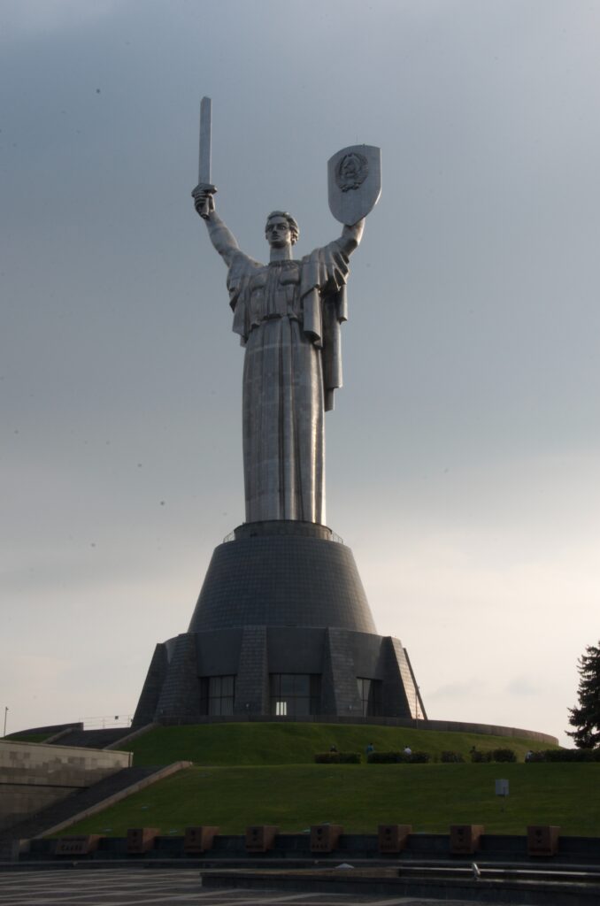 An image of The Motherland Monument in Kyiv, Ukraine
