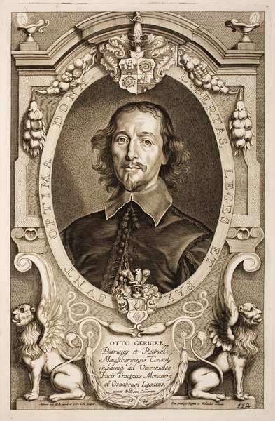 Otto von Guericke, engraving after a portrait by Anselm van Hulle (1601-1674)