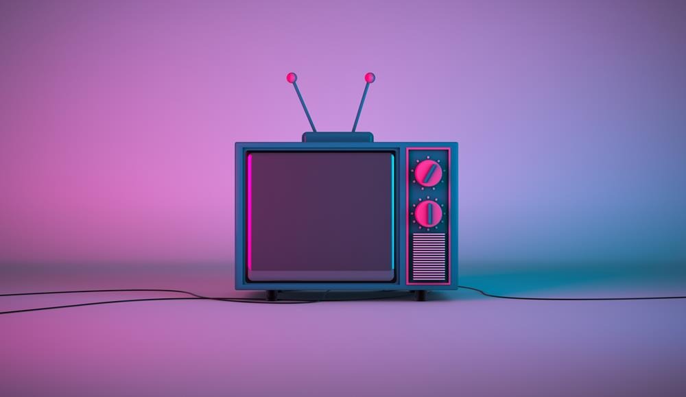 Cartoon mock-up of a television