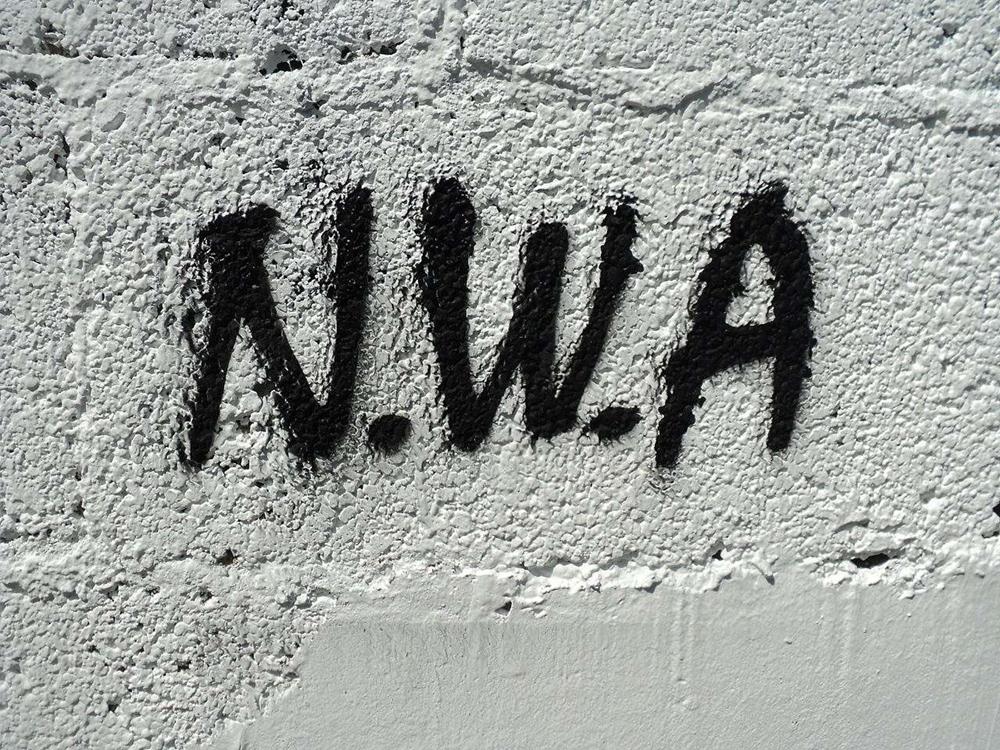 Graffiti of the N.W.A logo