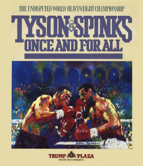 poster banner of the boxing match of Mike Tyson and Michael Spinks image