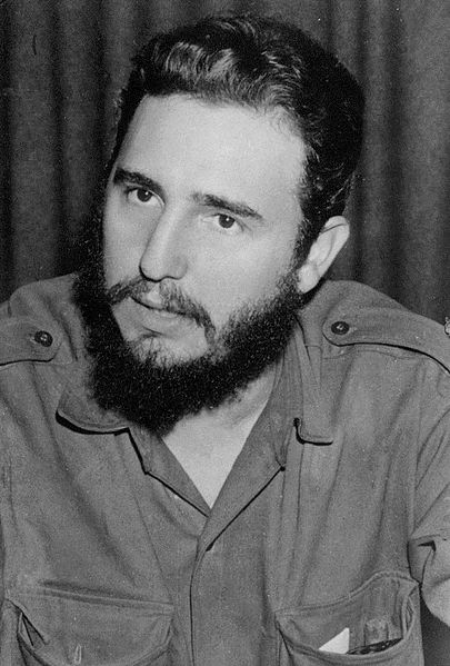 A photo of Fidel Castro in the 1950s