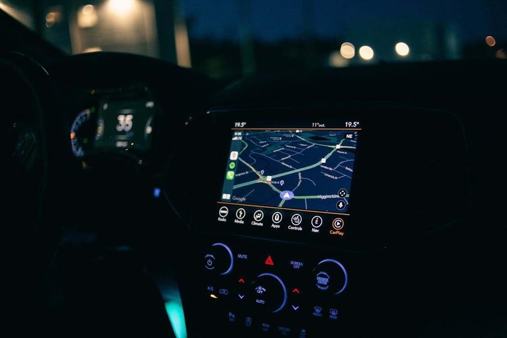 Car GPS at night