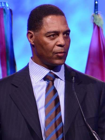 Pro Football Hall of Famer, Marcus Allen, speaks to the audience at the U.S. Army All-American Bowl award ceremony at Marriott Rivercenter Hotel in San Antonio Jan. 4, 2013