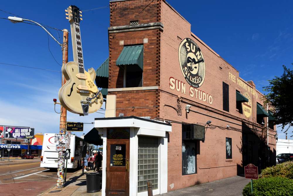 The legendary Sun Studio in Memphis, Tennessee