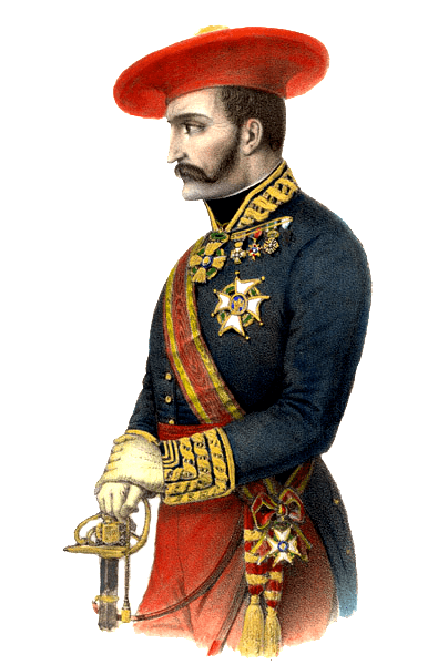 a portrait of Tomas Zumalacarregui wearing a red beret