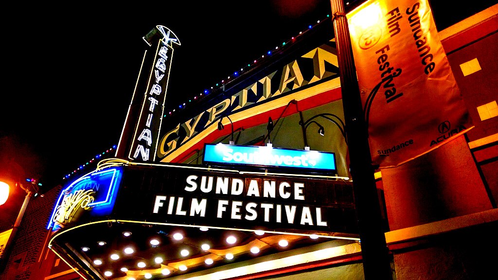 the signage at the entrance of the Sundance Film Festival