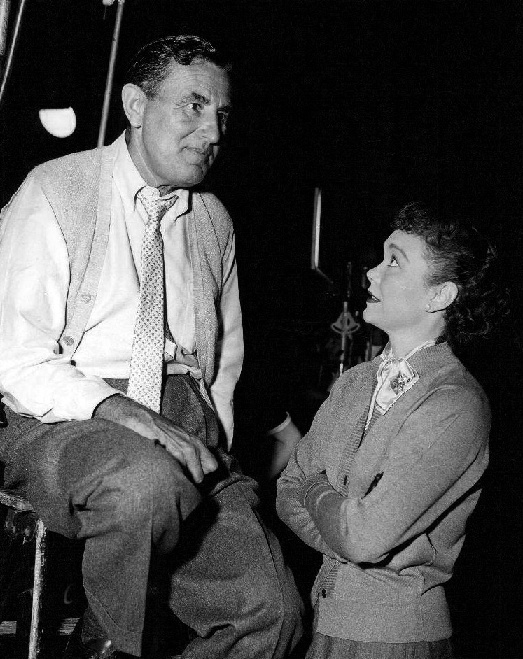 Director Sidney Lanfield and Jane Wyman on the set of The Jane Wyman Show (1955)