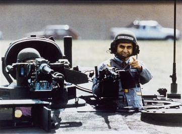 photo of Dukakis in a tank