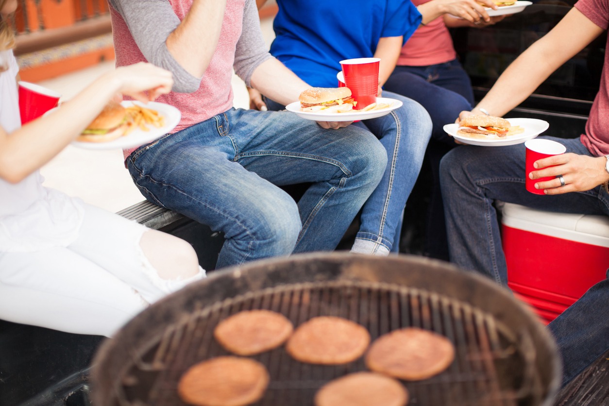Barbecue at a tailgate party
