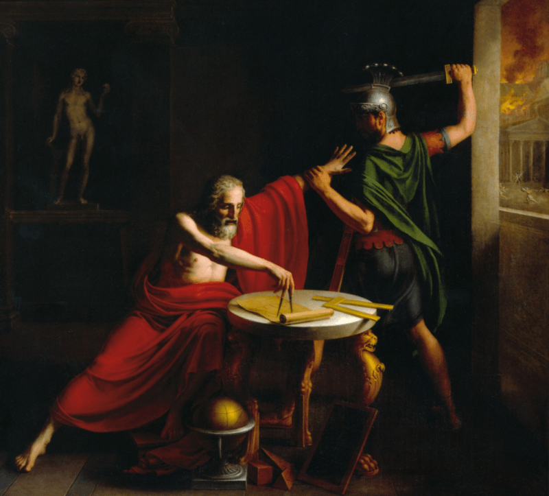 Archimedes was summarily executed by a soldier after refusing to turn away from his math problem.