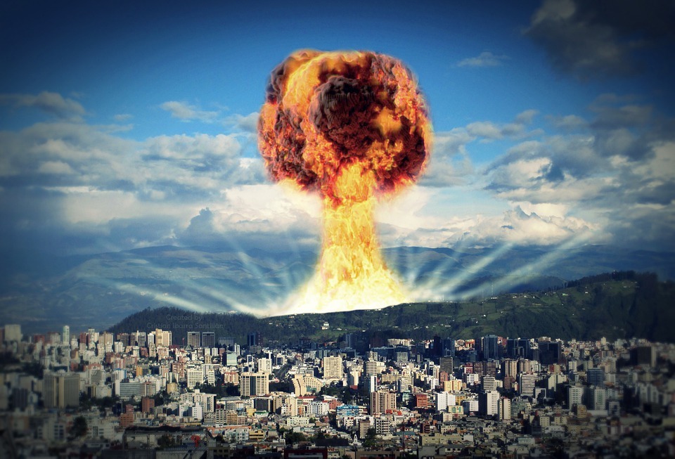 a nuclear explosion in a city