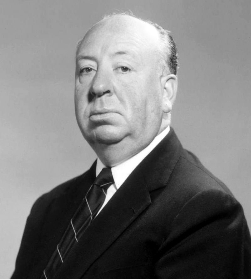 Studio publicity photo of Alfred Hitchcock