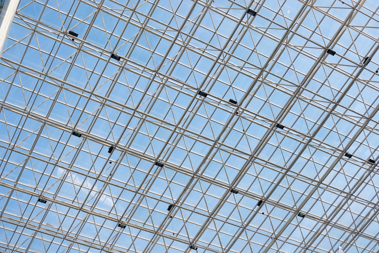 Glass roof and framework