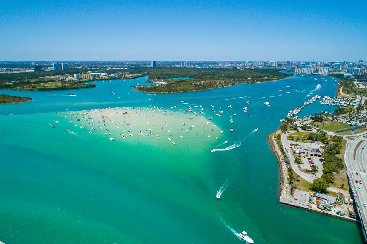 Haulover sand bar Miami Florida