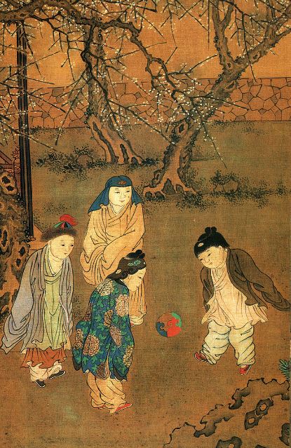 ancient Chinese playing football