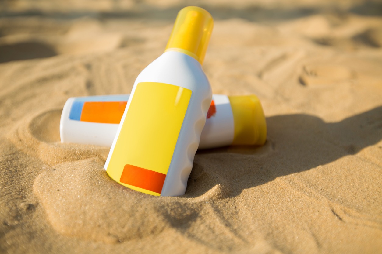Two Sunscreen on the Beach