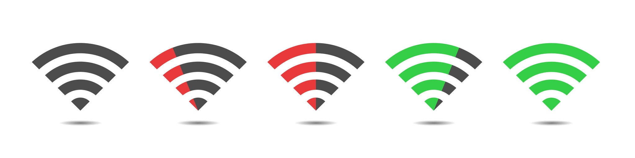 Wi fi vector icons. Wireless technology, Vector illustration