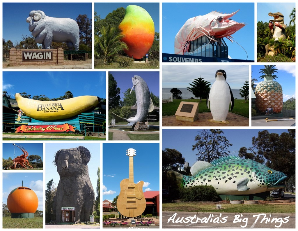 A postcard of Australia Big Things