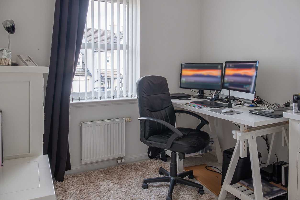 Home office with chair
