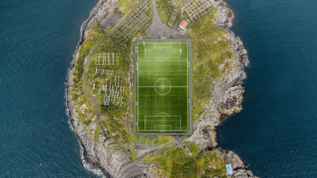 Soccer Field on an Island in Norway