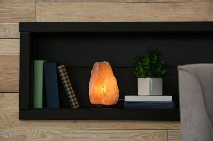 Where can I place my natural salt crystal lamp for the maximum result?