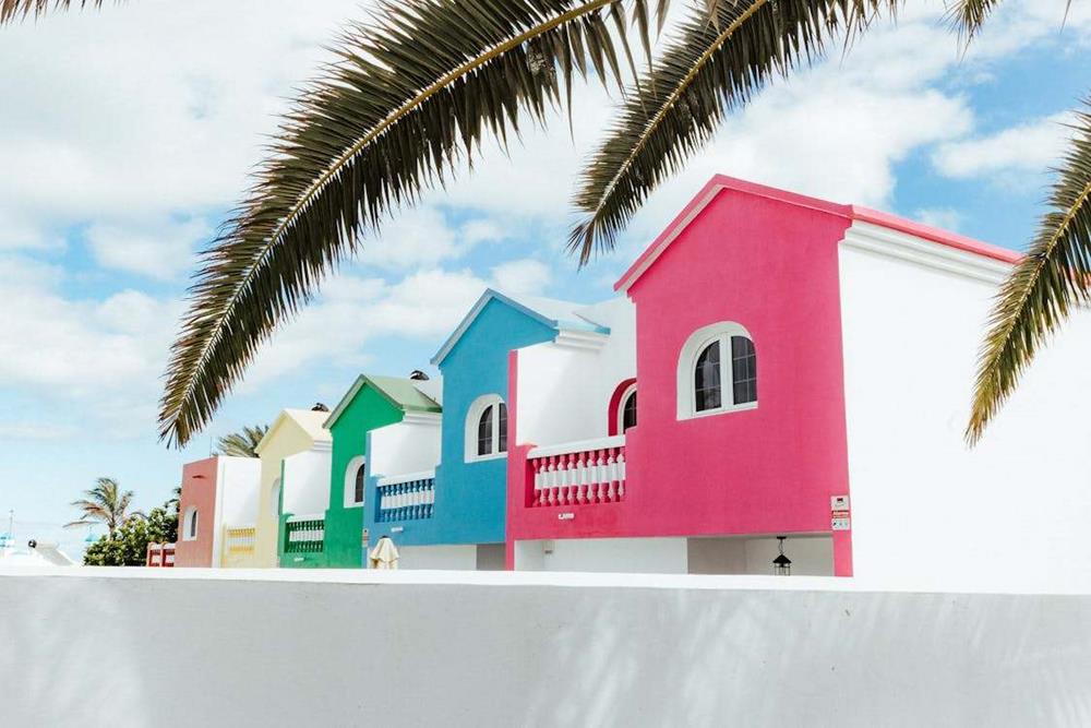 Colorful townhouses