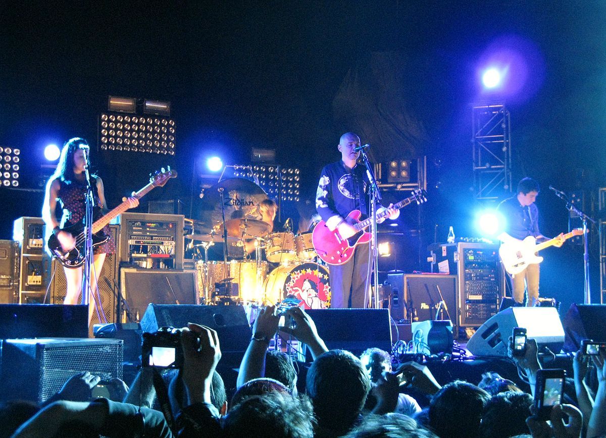The Smashing Pumpkins performing live in 2010