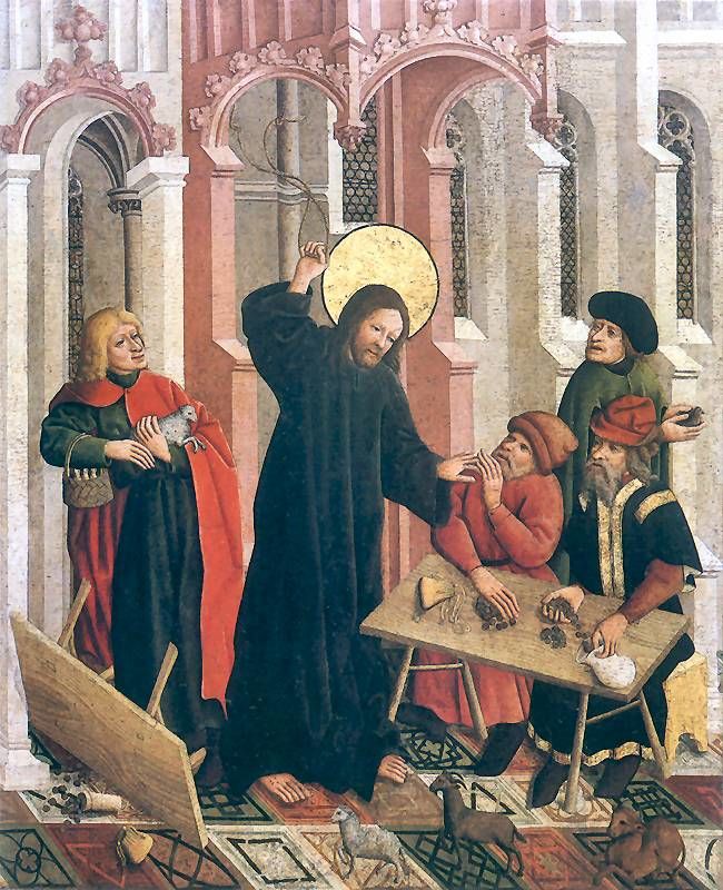 15th-century painting –Cleansing the temple