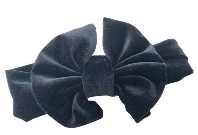 A Velvet Bow Headband