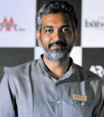 Director S. S. Rajamouli at the theatrical trailer launch of the film Baahubali
