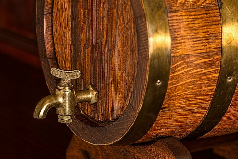 wooden beer keg